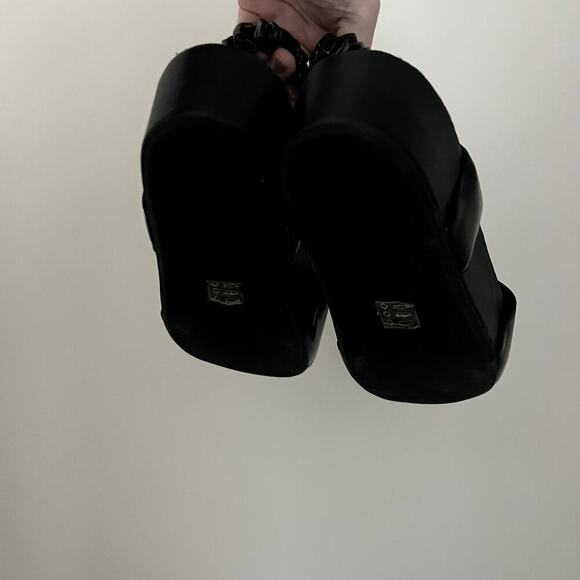 Simon Miller Dip Patent Vegan Leather Platform Slingback Sandals - Picture 4 of 6